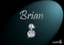 Brian - přívěsek rhodium